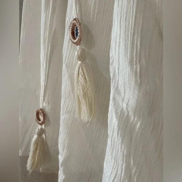 Ocean Drive Clothing Co.•mini tube dress•large•100% rayon•fringe/tassel/mirror - Picture 15 of 16